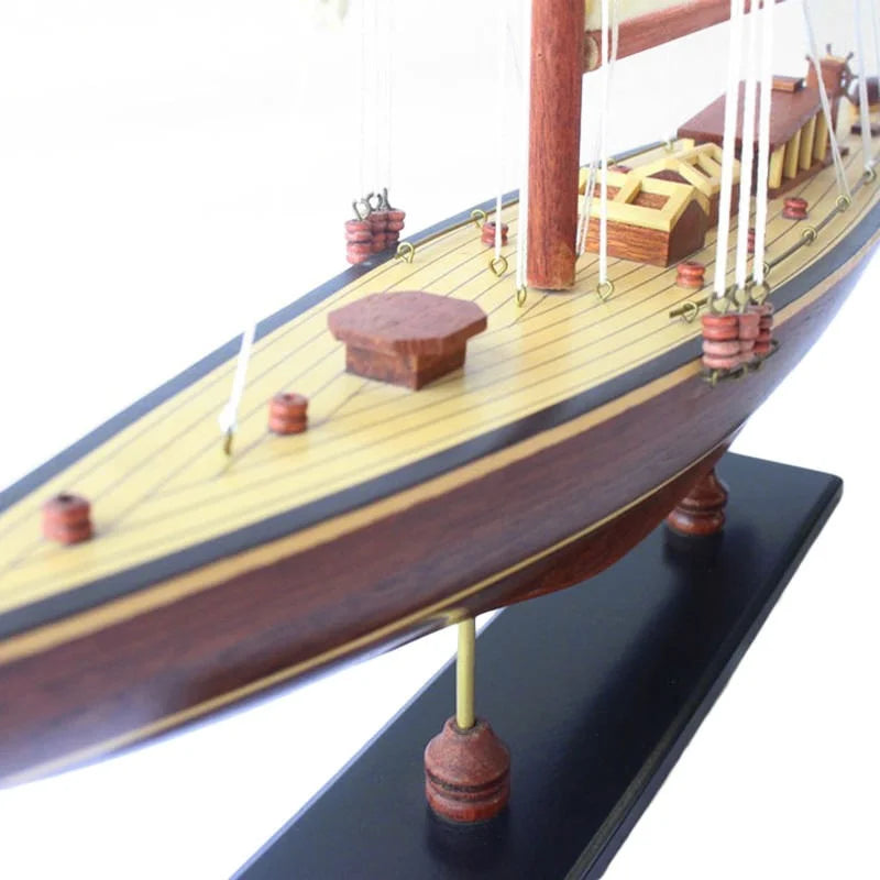 Shamrock Yacht 66cms Tall Handmade Model