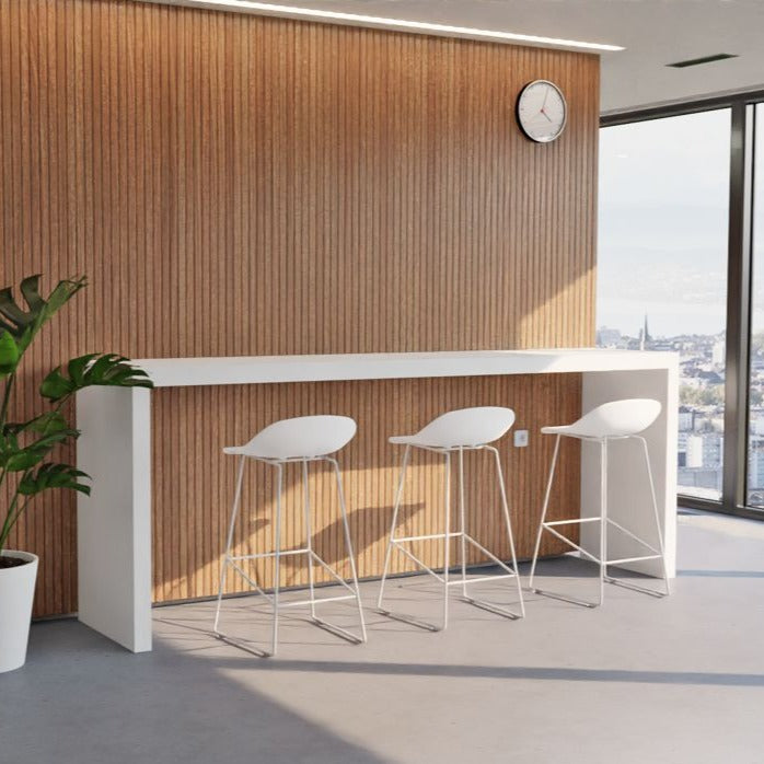 Shell Harmony White High Stool (Available in 2 Sizes)