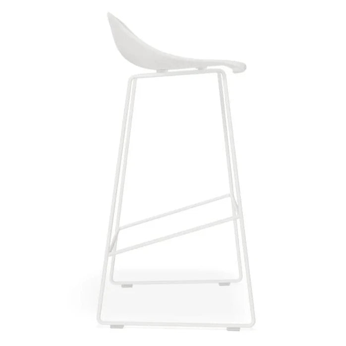 Shell Harmony White High Stool (Available in 2 Sizes)