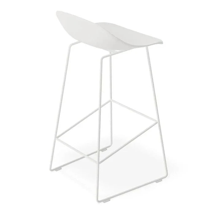 Shell Harmony White High Stool (Available in 2 Sizes)