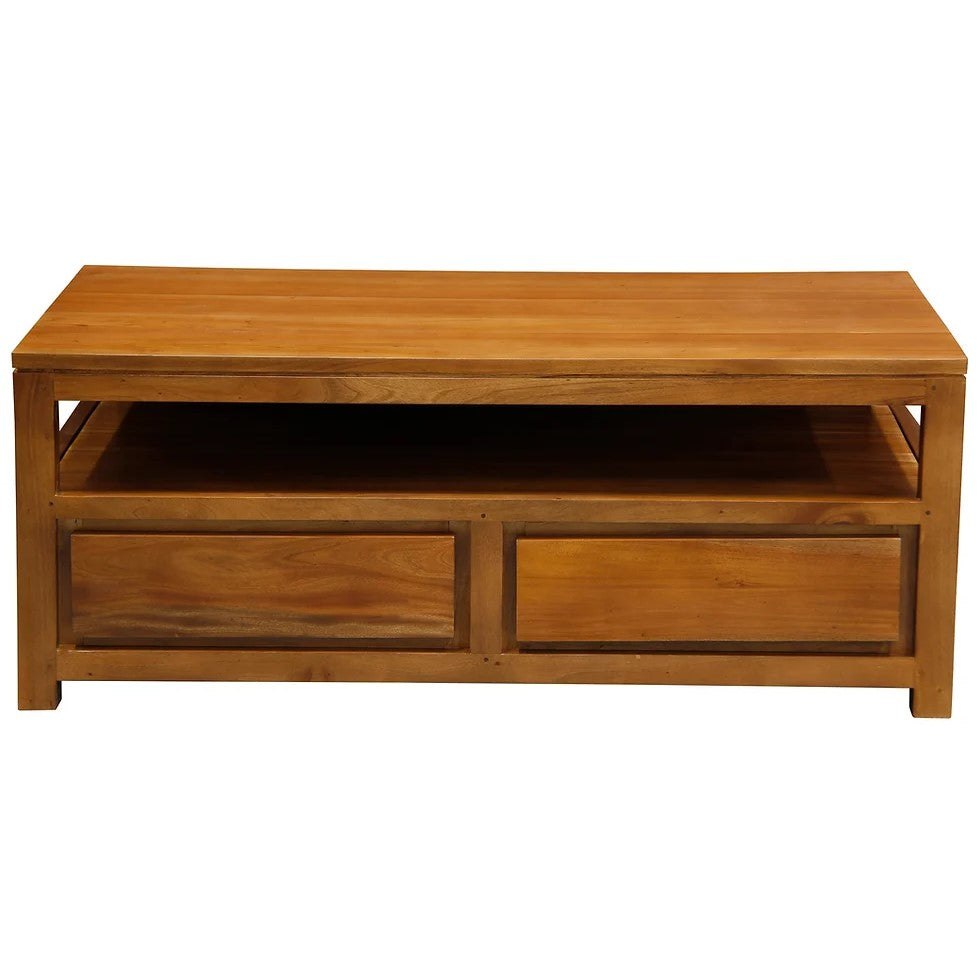 Showcase in Style 4 Drawer Coffee Table - Light Brown