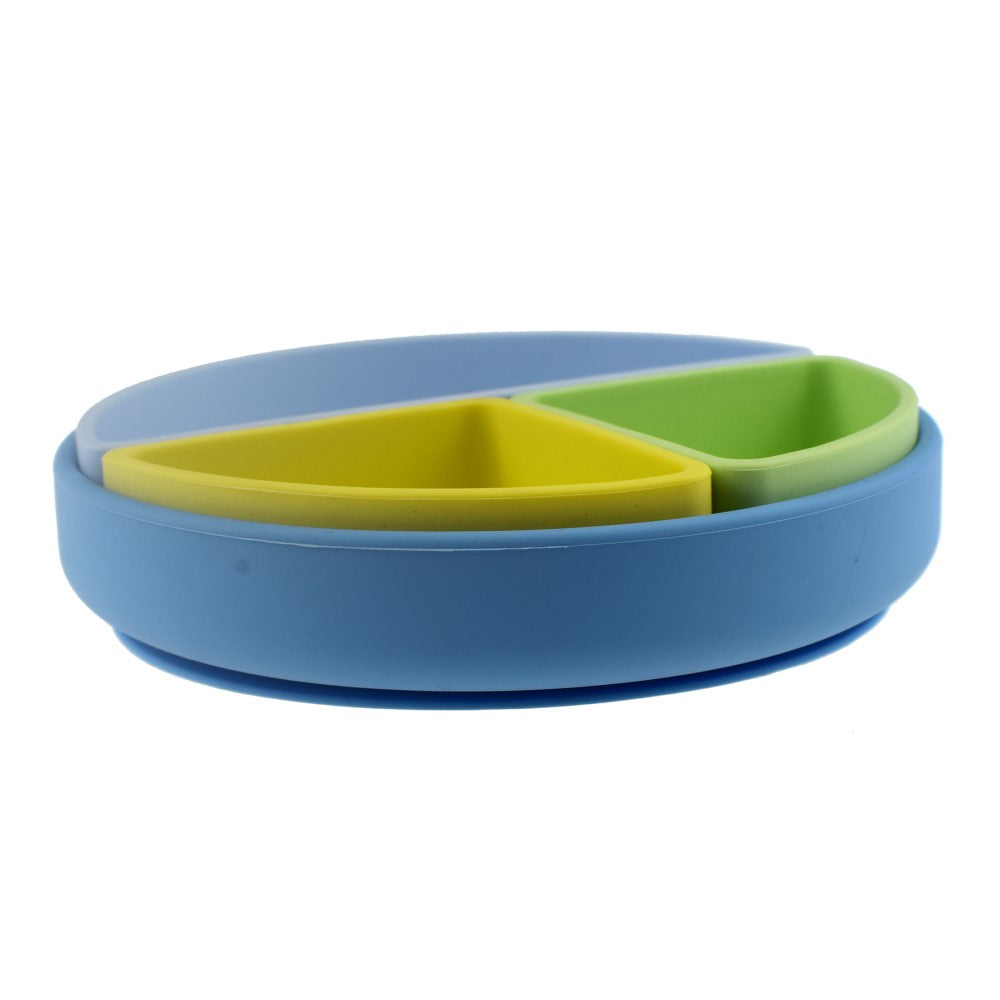 Silicone Kids Share & Savor Parting Plate - 4Pcs Set