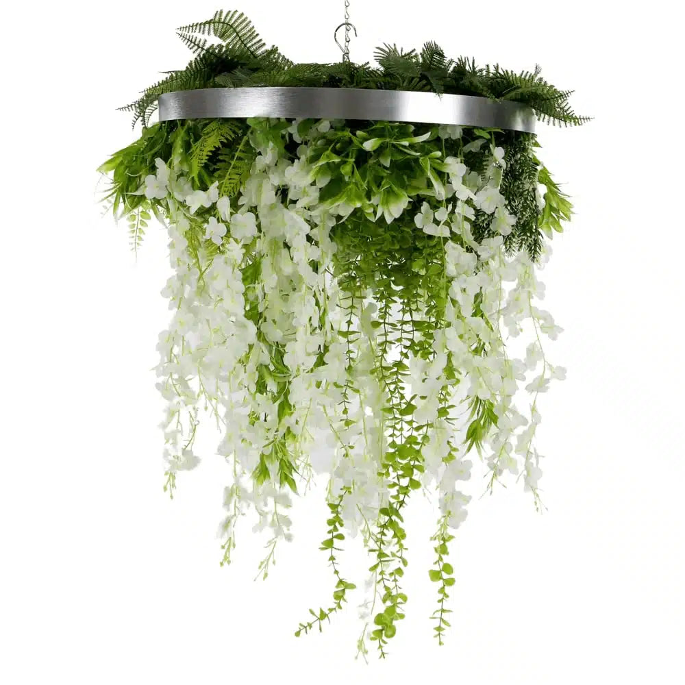 Silver Garden Artificial Hanging Wall Disc 60cms