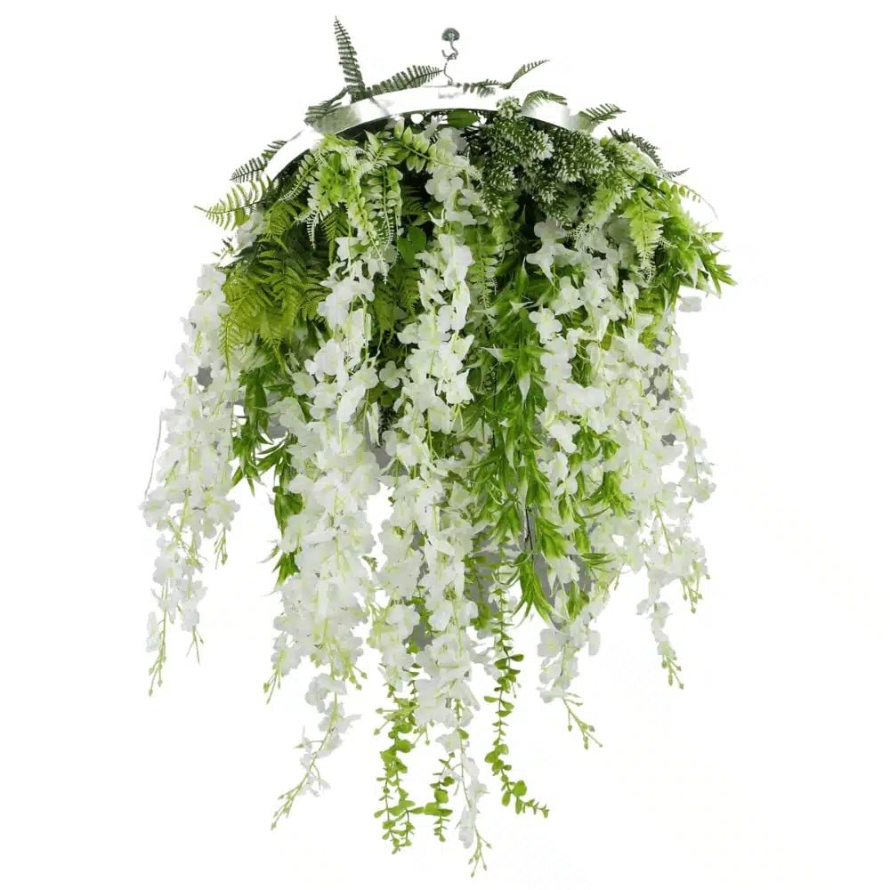 Silver Garden Artificial Hanging Wall Disc 60cms