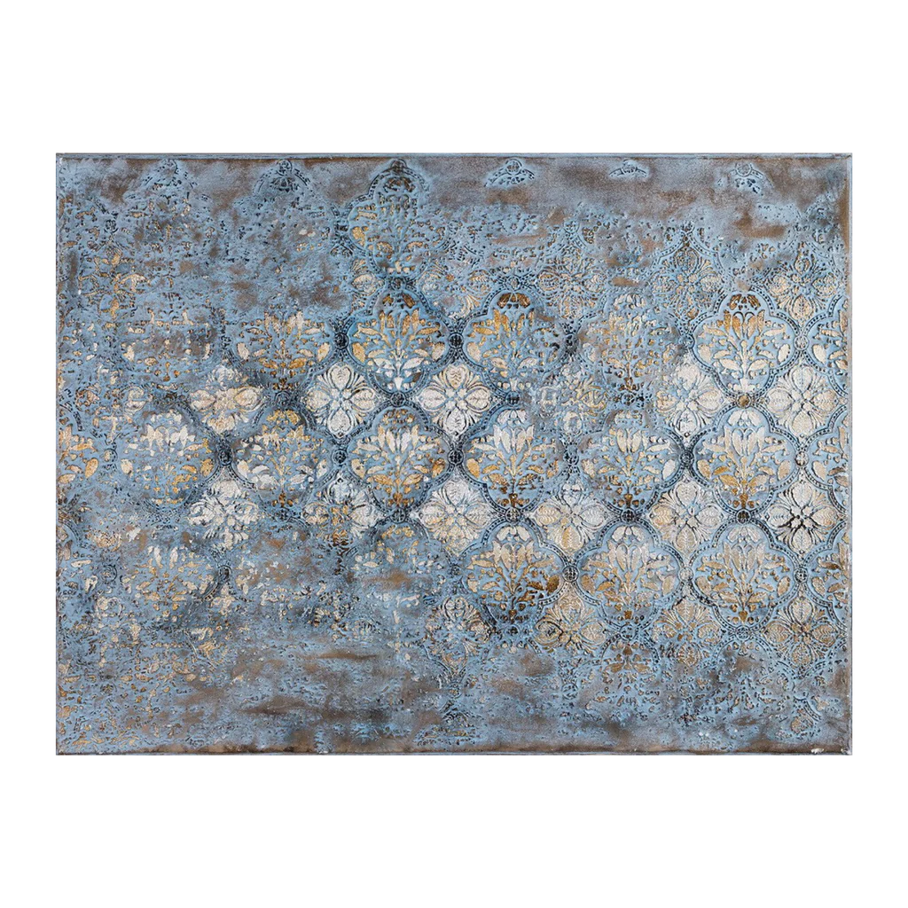Silver Quatrefoil Mirage Wall Art 90 x 120cms