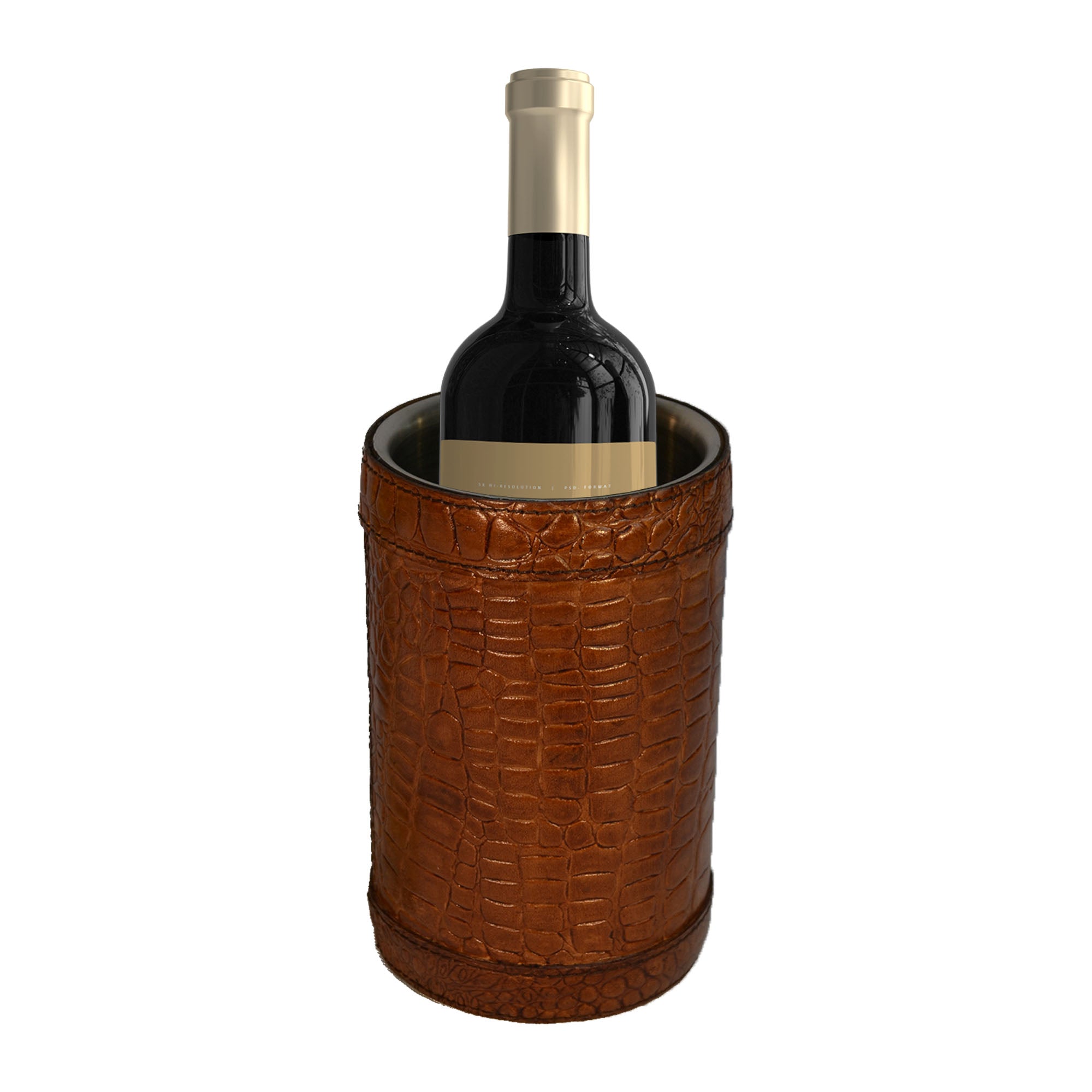Single Leather Wine Bottle Chiller (Available In 3 Colors)