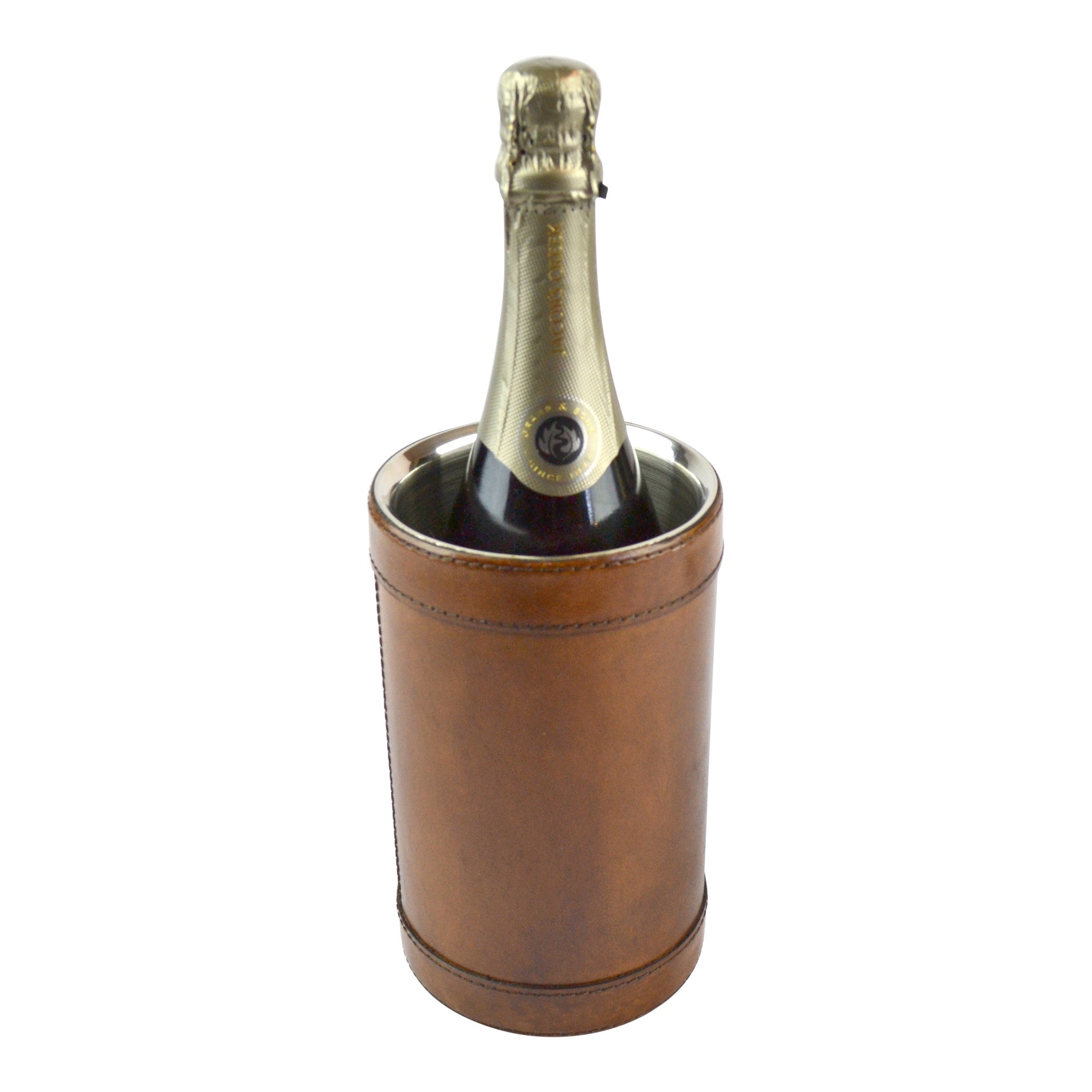 Single Leather Wine Bottle Chiller (Available In 3 Colors)