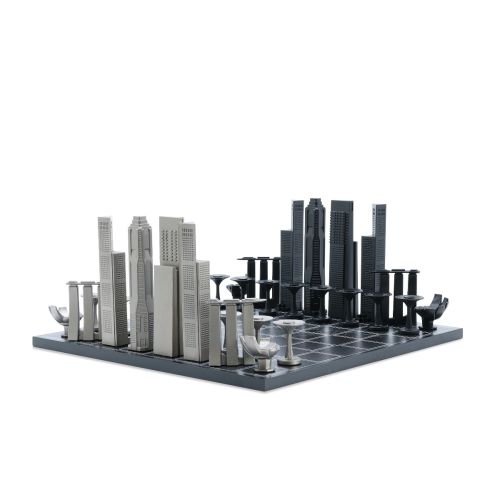 Skyline Chess Metal Singapore Edition Decor