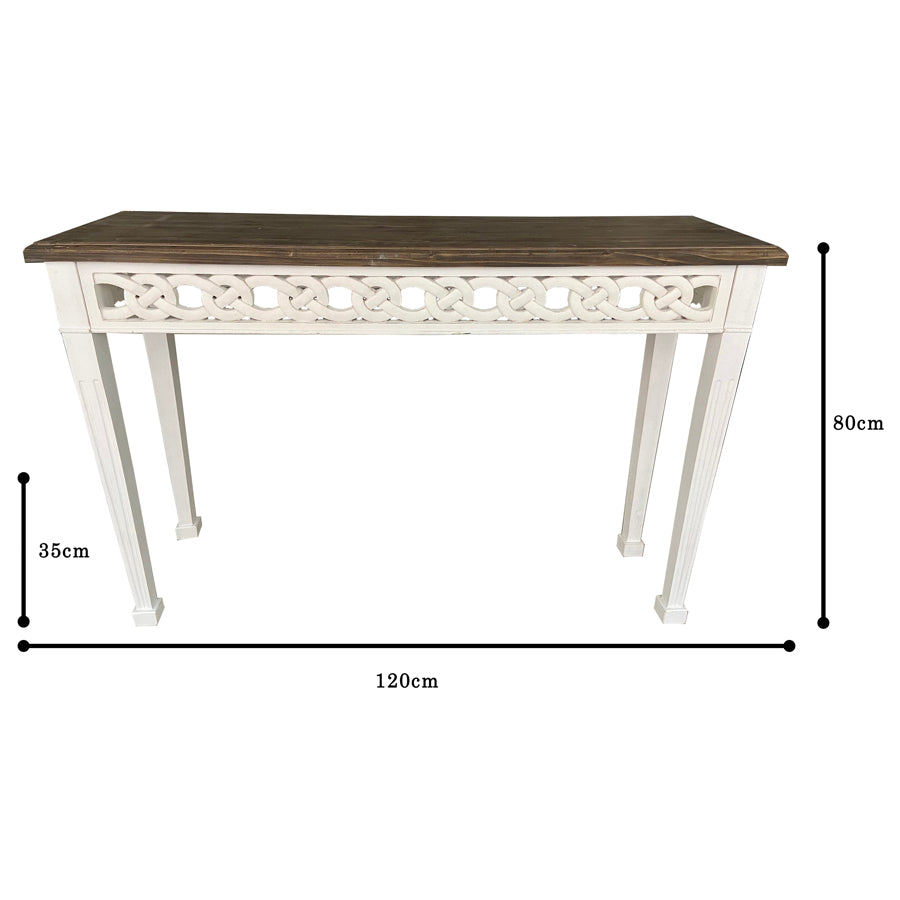 Sleek Braid Console Table - 120cms