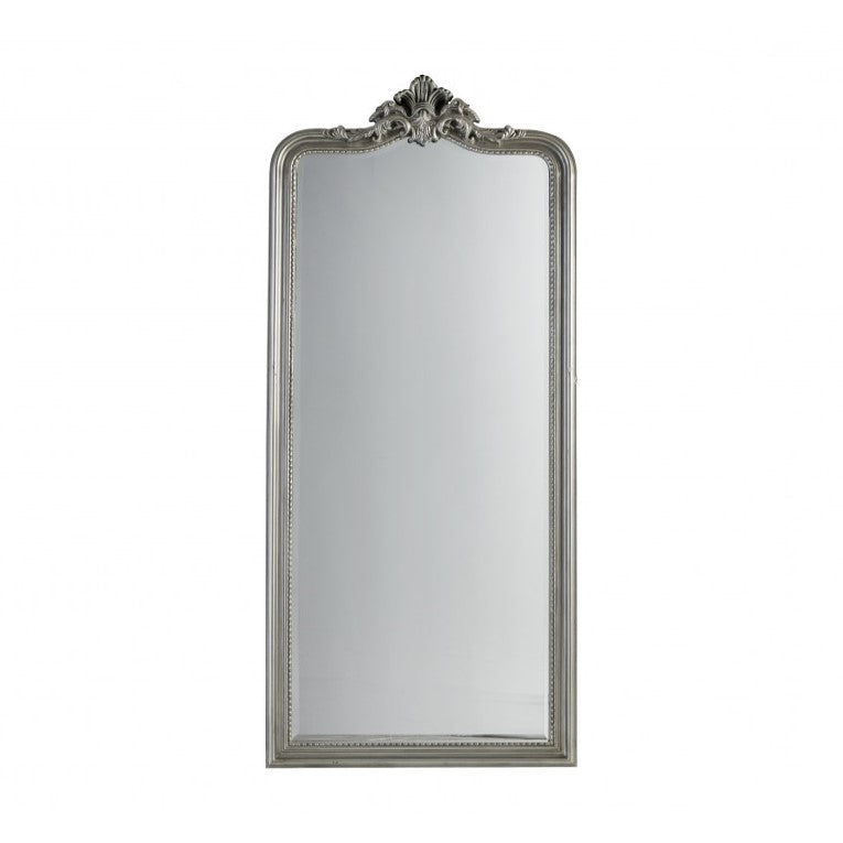 Streamlined Leaner Wall / Floor Mirror Silver