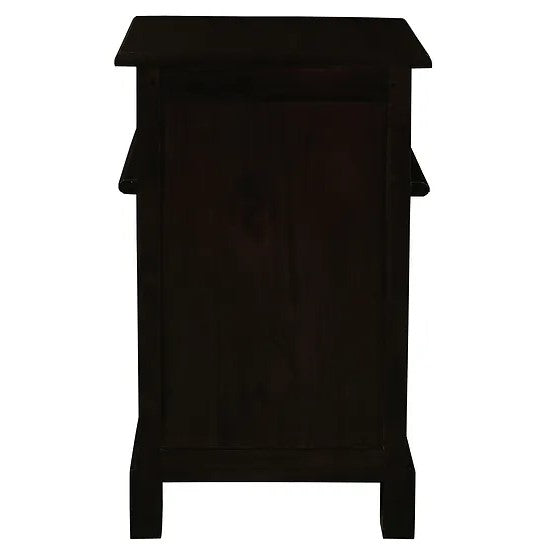 Sleek Storage 1 Solid Door 1 Drawer Bedside - Dark Brown