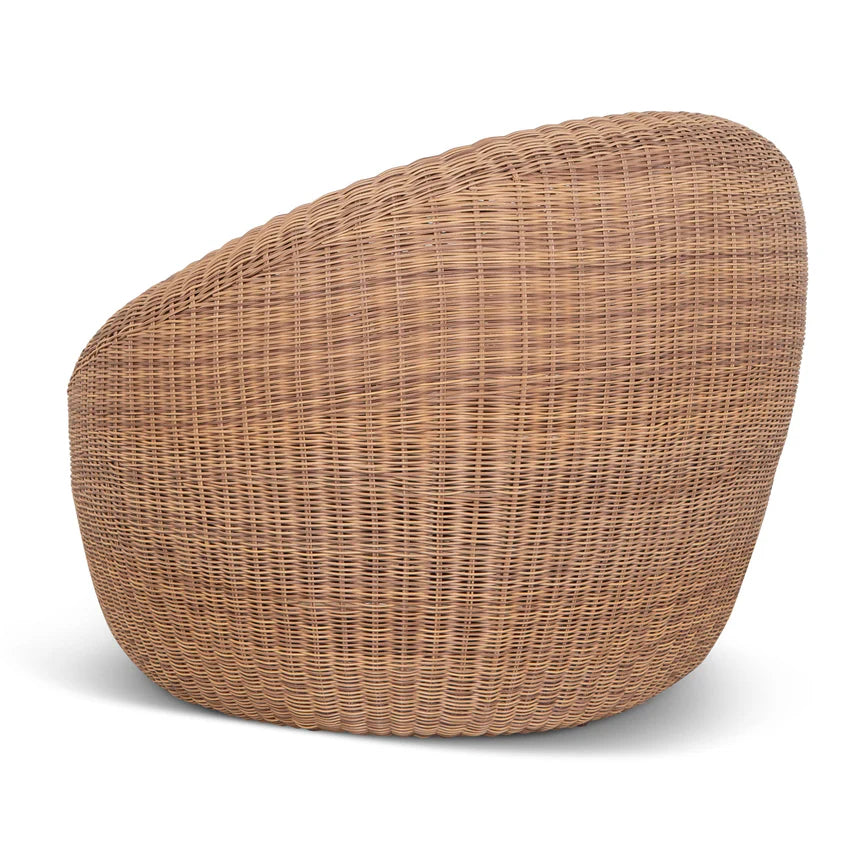 Sleek & Minimalist Design Rattan Lounge Chair - Natural