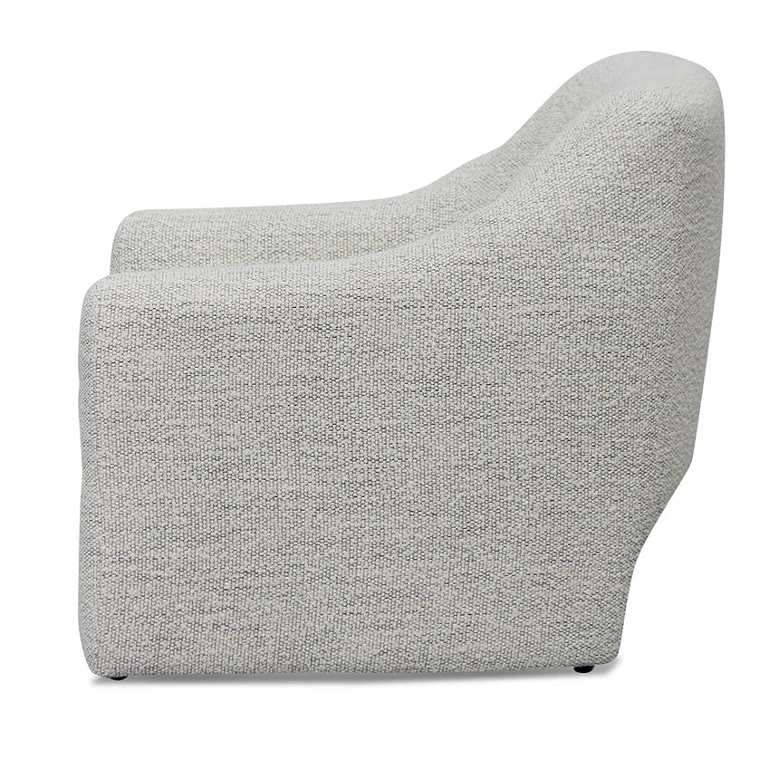 Sleek and Stylish Fabric Archair - Fog Grey