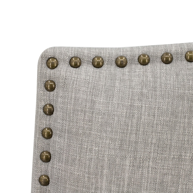 Smokey Grey Buttoned Back Armless Dining Chairs - Set of 2