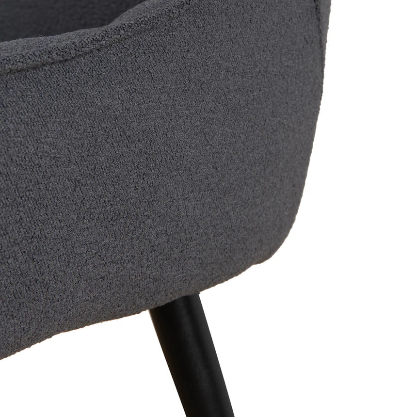 Soft Sophistication Fabric Dining Chair - Charcoal