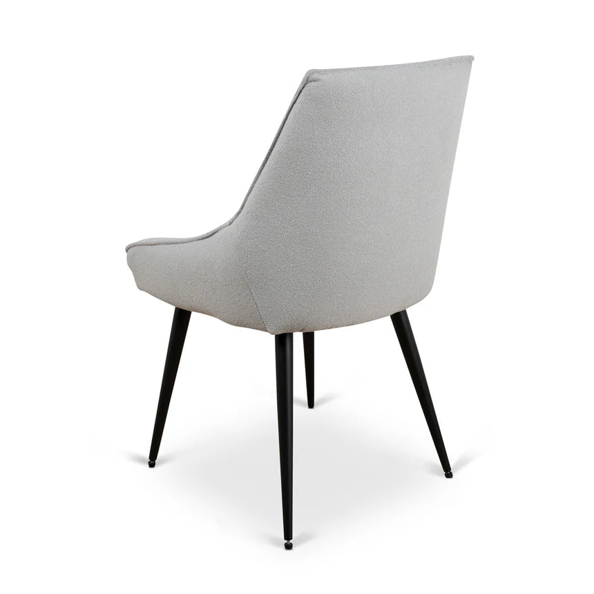 Soft Sophistication Fabric Dining Chair - Pale Grey