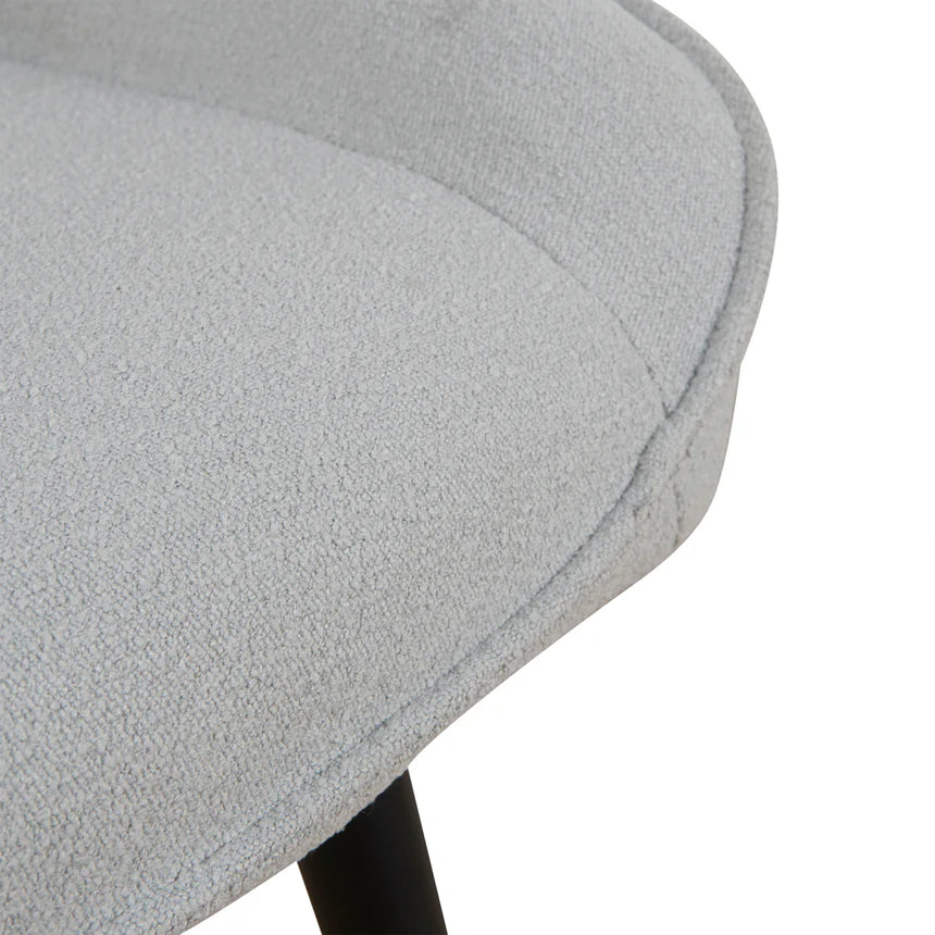 Soft Sophistication Fabric Dining Chair - Pale Grey