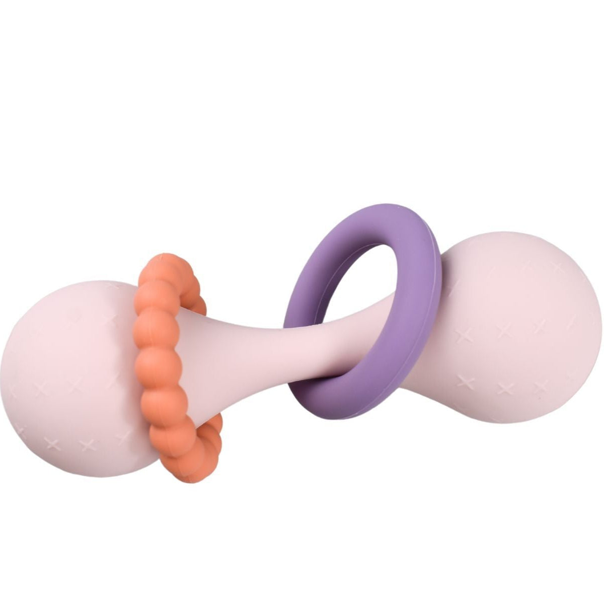 Soft Tone Silicone Sensory Maraca Rattle - Blush Pink