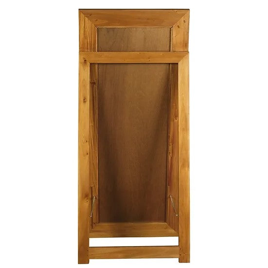 Solid Mahogany Wooden Standing Mirror 65 x 150 cm - Light Brown