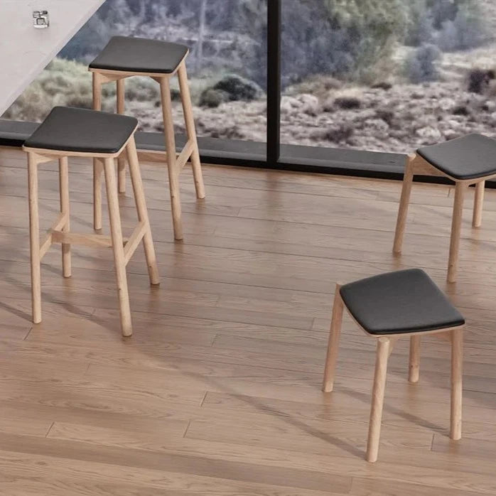 Solid Pine Backless High Stool 66cms (Available in 4 Colors)