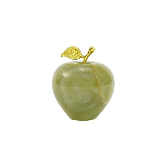 Solid Stone Hand-Carved Marble Paperweight - Green