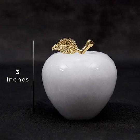 Solid Stone Hand-Carved Marble Paperweight - White
