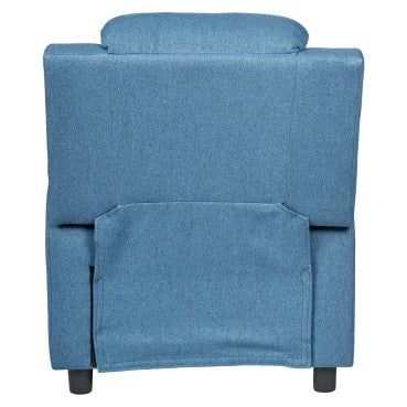 Solid Wooden Erika Blue Adult Recliner Sofa