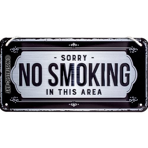 Sorry, No Smoking - Nostalgic-Art Hanging Sign - 10 x 20cm