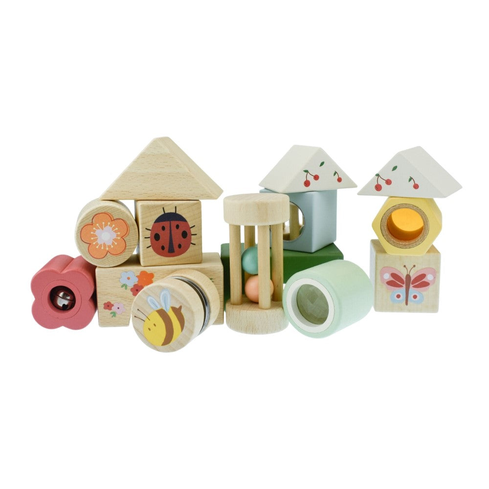 Springtime Fun - Wooden Insect Activity Blocks - 14 Pieces