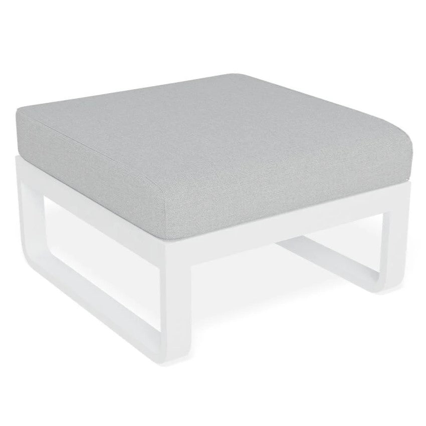 Square Elegant Fabric Ottoman (Available in 2 Colors)