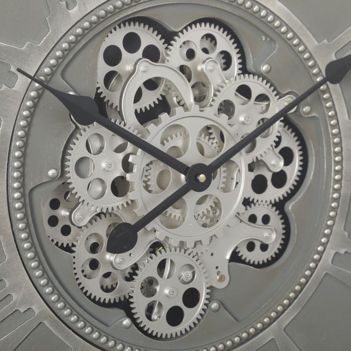 Square Gareth Exposed Gear Movement Wall Clock - 80cms