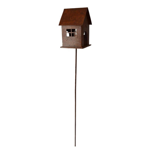 Standing Metal Bird House - Large