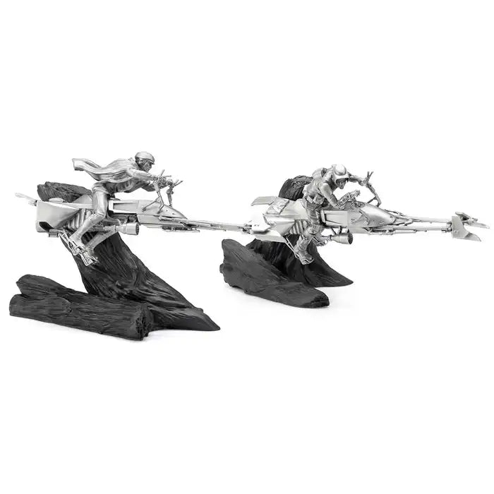 Star Wars Speeder Bike Chase Two Pieces Pewter Diorama