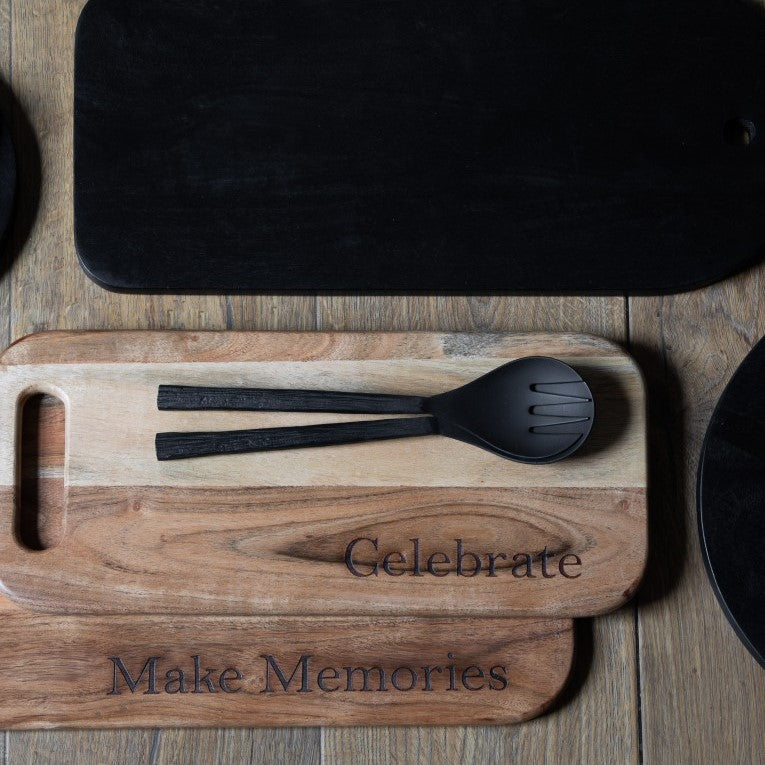 Steel Serenity Salad Serving Set (Available in 2 Colors)