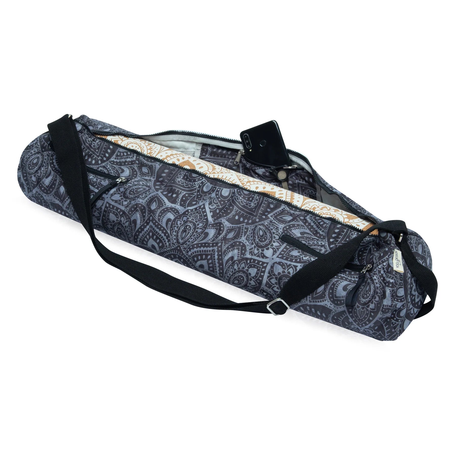 Stunning Design Lab Hand Yoga Mat Bag 73.5cm - Mandala Charcoal
