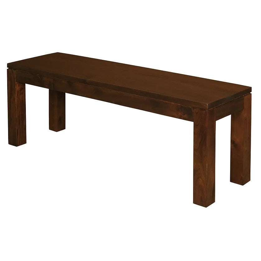 Sturdy and Stylish Solid Mahogany Bench - Brown