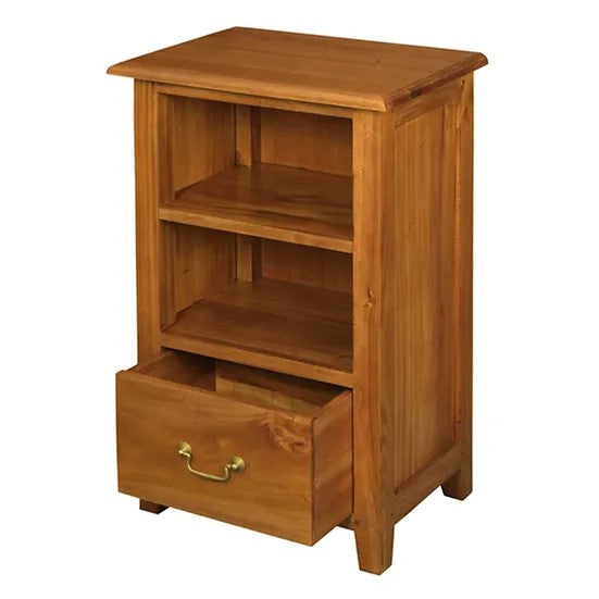 Stylish 1 Drawer Lamp Table - Light Brown