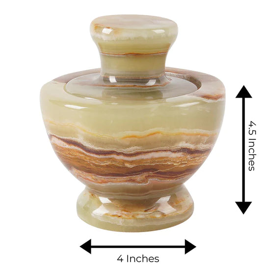 Stylish Handcrafted Marble Mortar & Pestle Set - Big