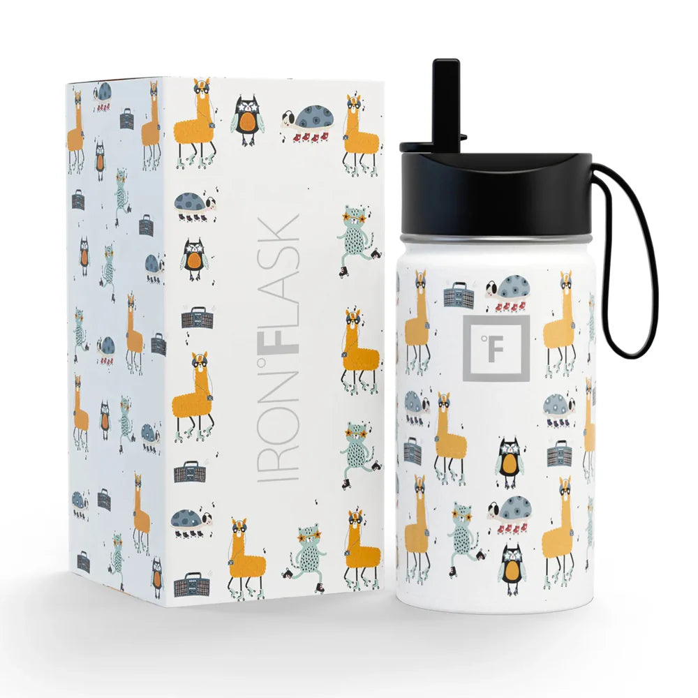 Stylish Iron Flask Kids Water Bottle 415ml - Owl