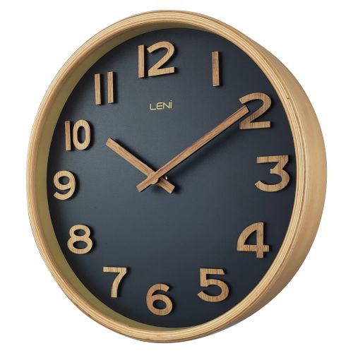 Stylish Wall Clock 25.5cm - Black