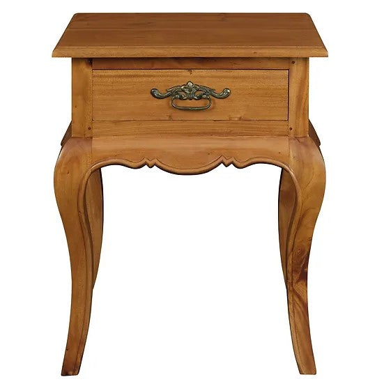 Stylish and Practical 1 Drawer Lamp Table - Brown