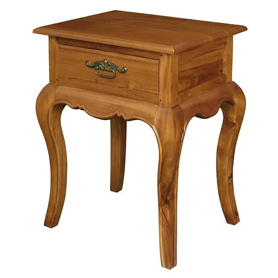 Stylish and Practical 1 Drawer Lamp Table - Brown