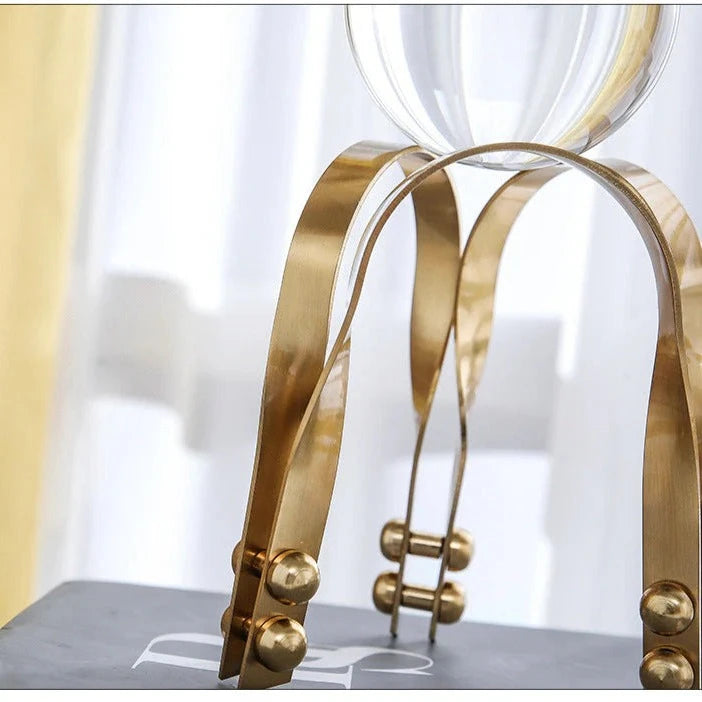 Tabletop Gold Metal Tri leg Base Crystal Ball 20cms