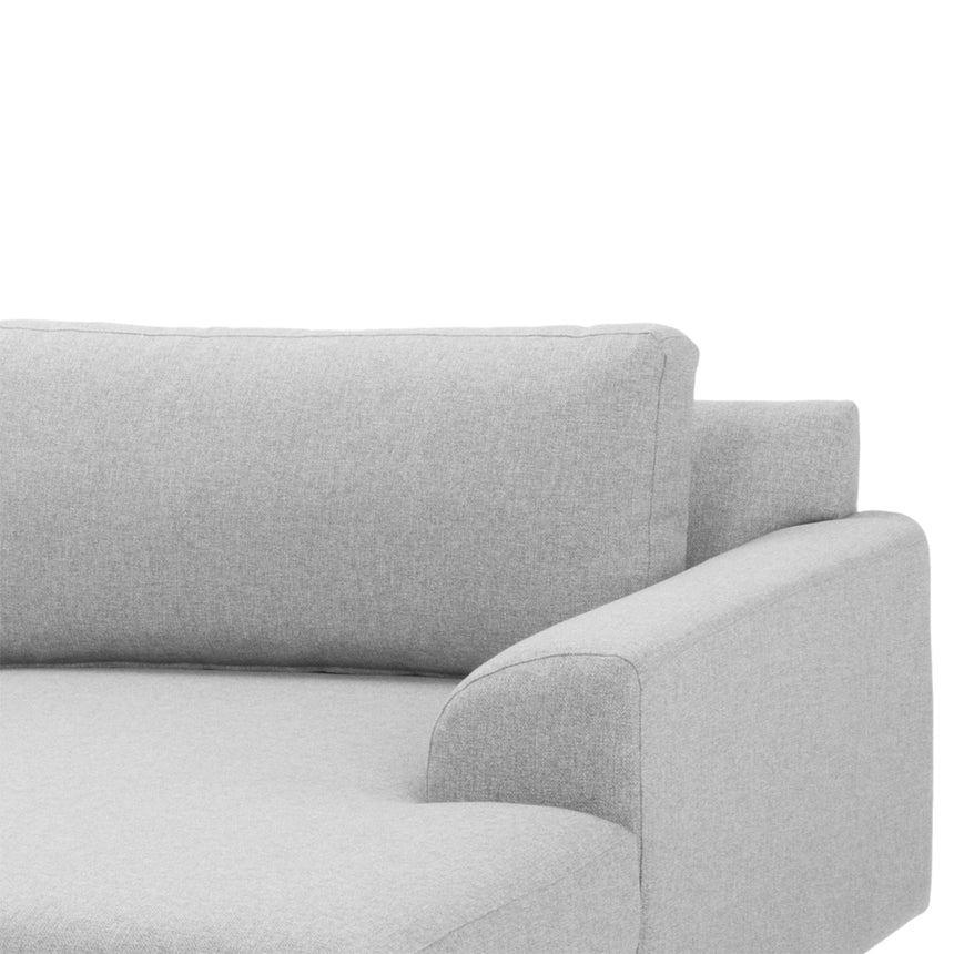 Tailored Elegance 3-Seater Left Chaise Sofa- Light Grey