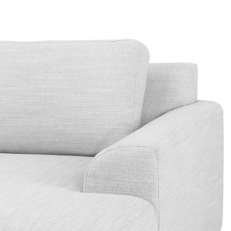 Tailored Elegance 3-Seater Left Chaise Sofa- Light Textured Grey