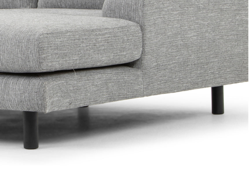 Tailored Elegance 3-Seater with Right Chaise Sofa-Grey