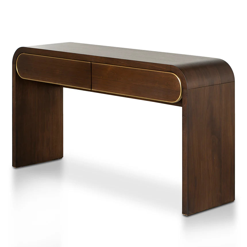 Textured Espresso Walnut Console Table 150cms
