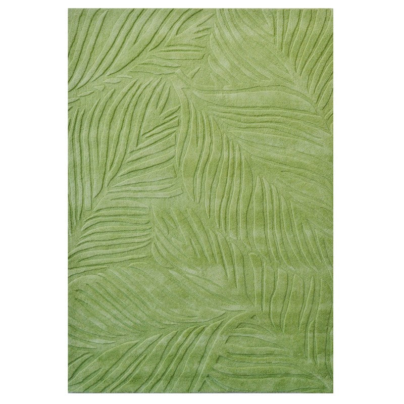 Textured Handmade Woolen Rug -  Pista Green (Available in 3 Sizes)