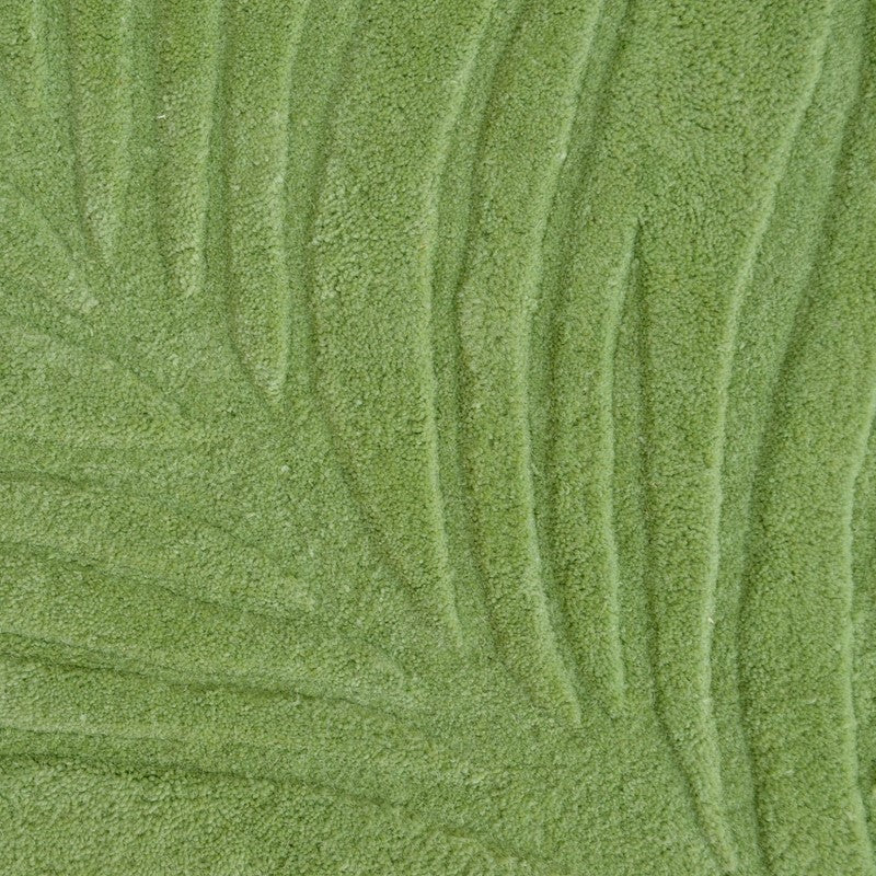 Textured Handmade Woolen Rug -  Pista Green (Available in 3 Sizes)