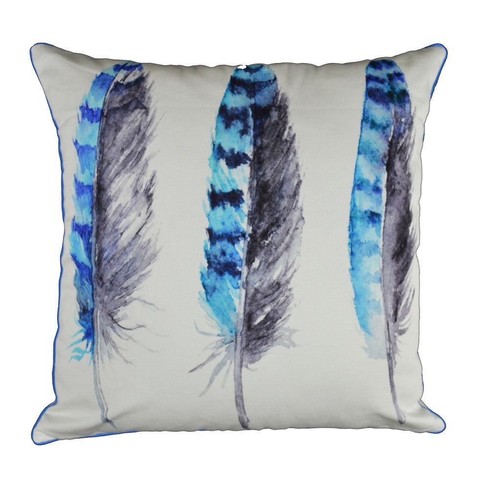 Three Feathers Cushion With Recycled Fill 45 X 45cms